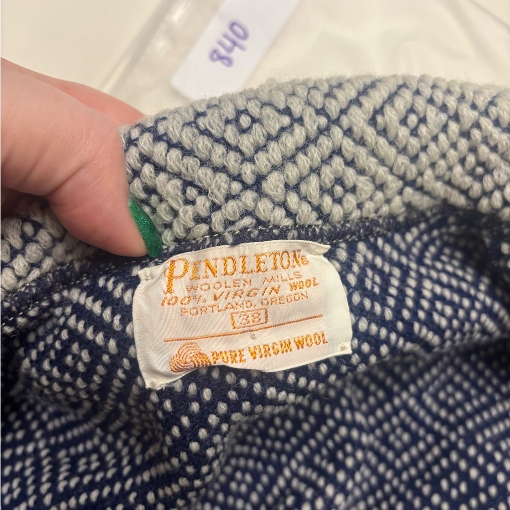 Vintage Pendleton Diamond Blazer Size 38 Medium 8 100% Virgin Wool Made USA - Picture 5 of 7